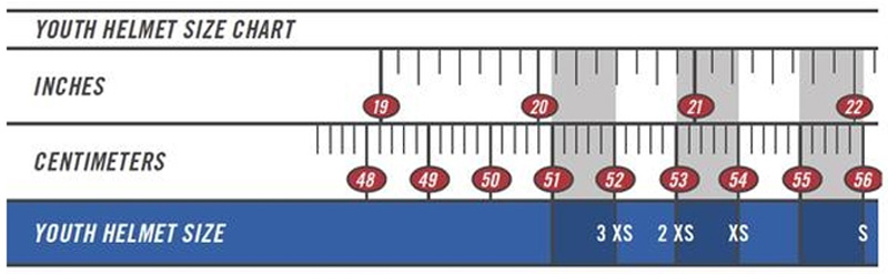 Simpson Youth Helmet Size Chart