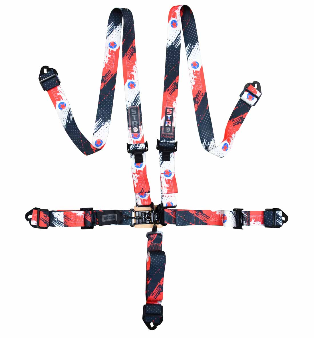 STR Ninja 2" Wide 5-Point Race Harness - STR Pattern