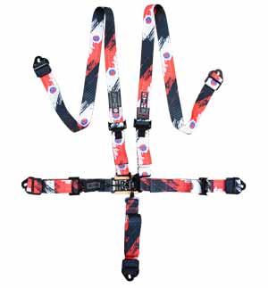 STR Ninja 2&quot; Wide 5-Point Race Harness - STR Pattern