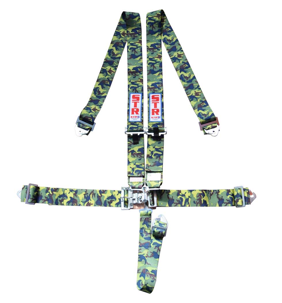 5 Point Nascar Latch Style Sfi Approved Race Harness Camo