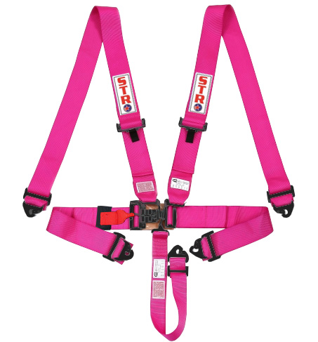 5-Point NASCAR Latch Style SFI Approved Race Harness - Pink