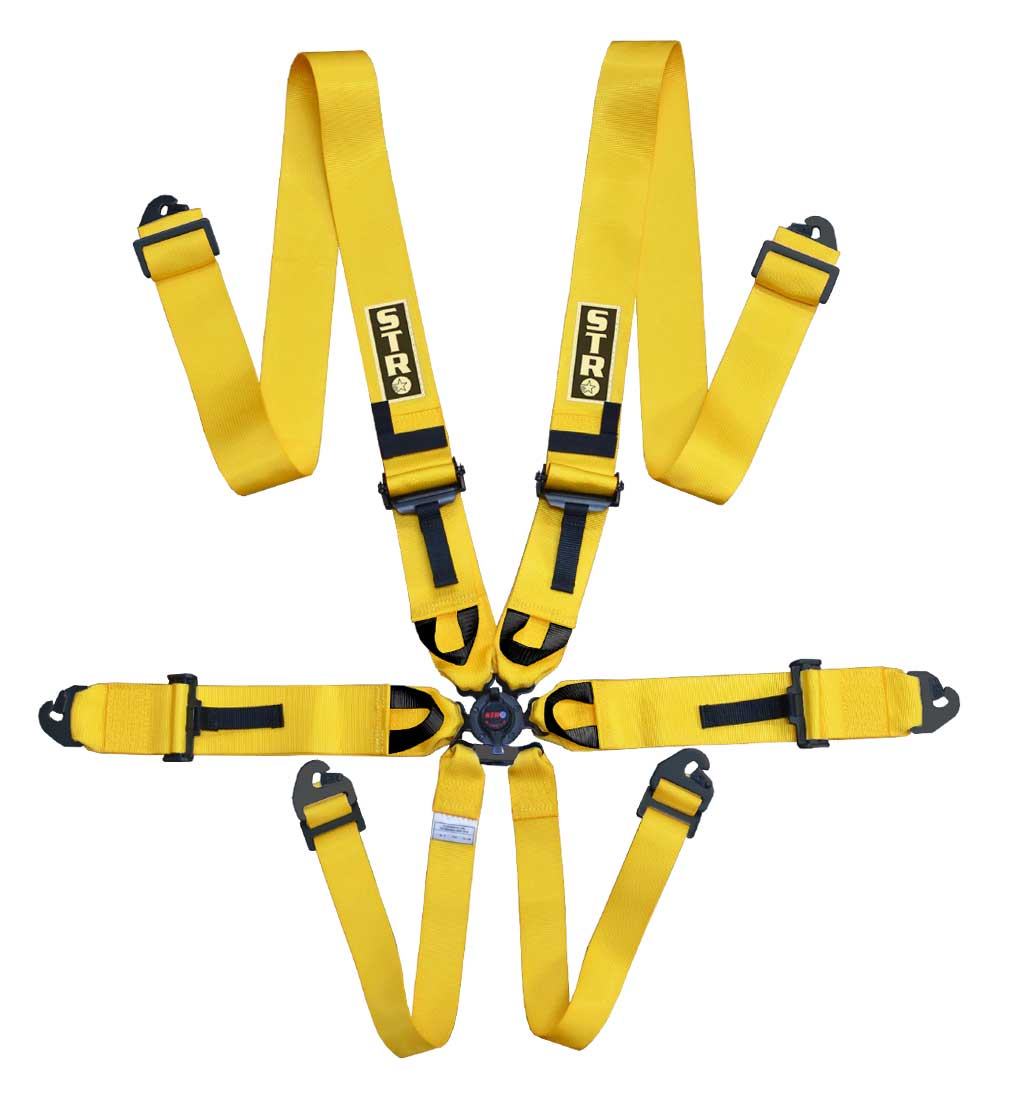 6-Point Race Harness 3&quot; Straps (2028) - Yellow