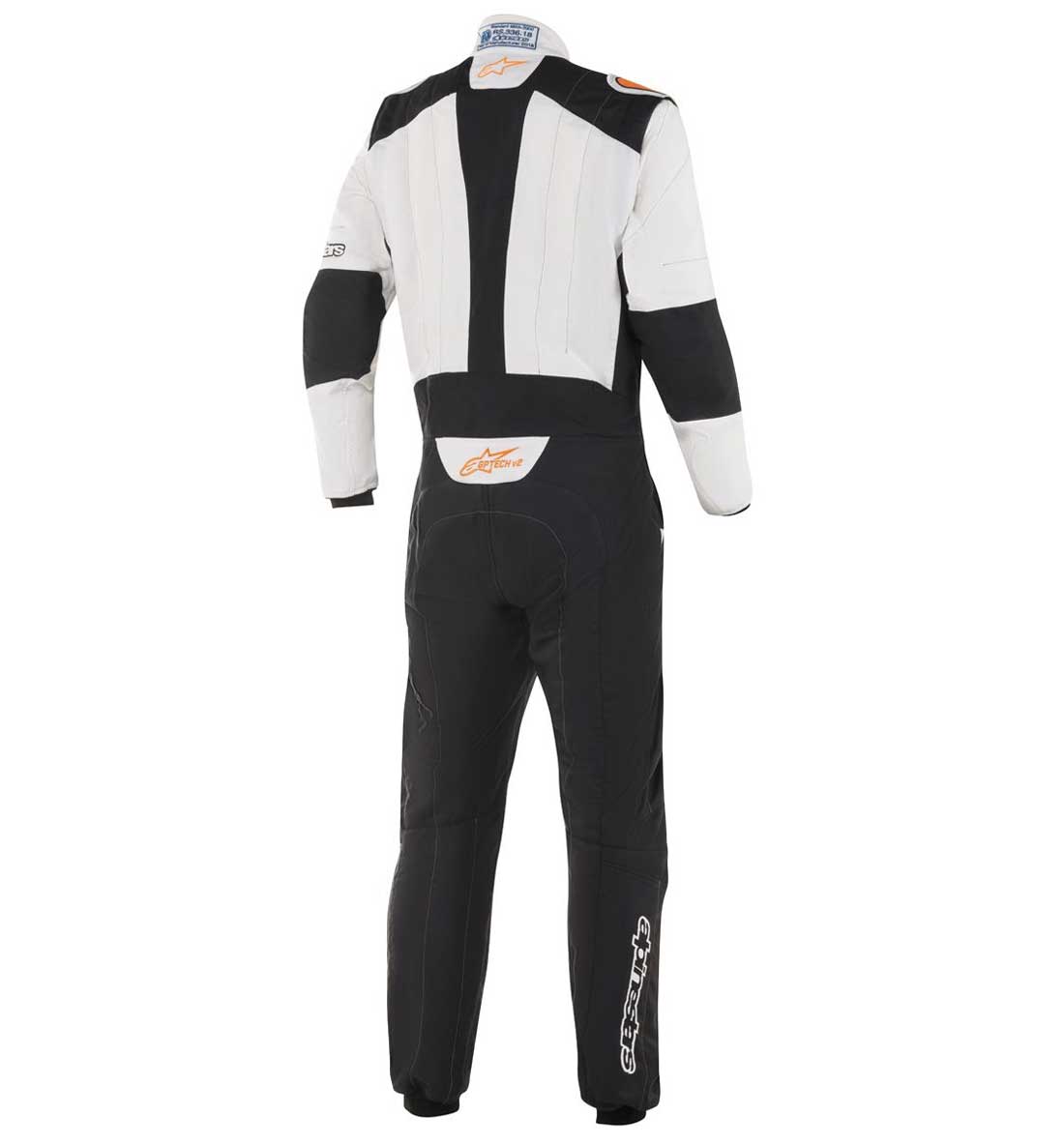 Alpinestars GP Tech V2 Suit - Black/White/Orange Fluo