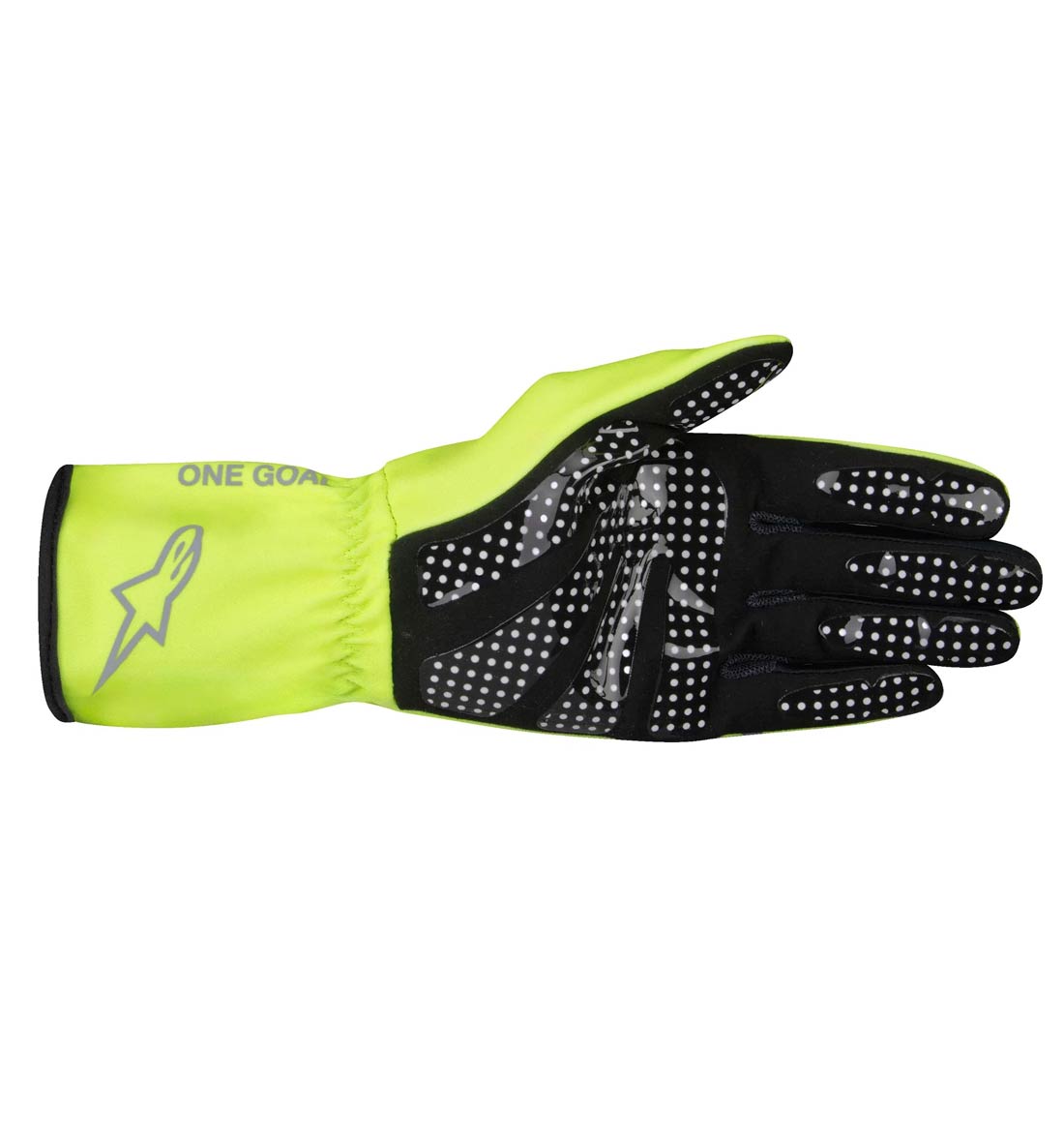 Alpinestars Tech-1 K Race S V2 Pure Gloves - Yellow Fluo/Charcoal