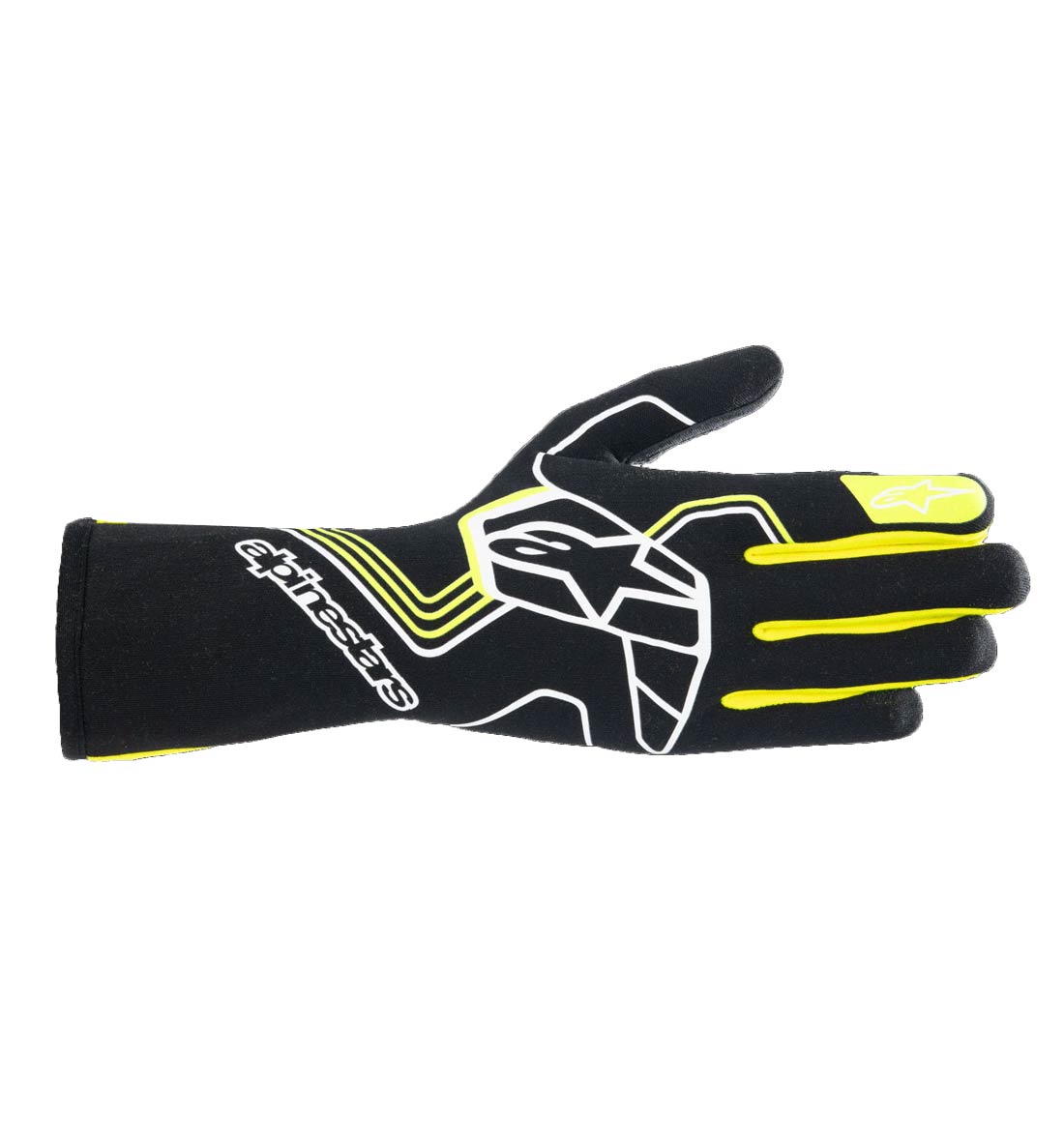 Alpinestars Tech-1 Race V4 Gloves - Black/Yellow Fluo