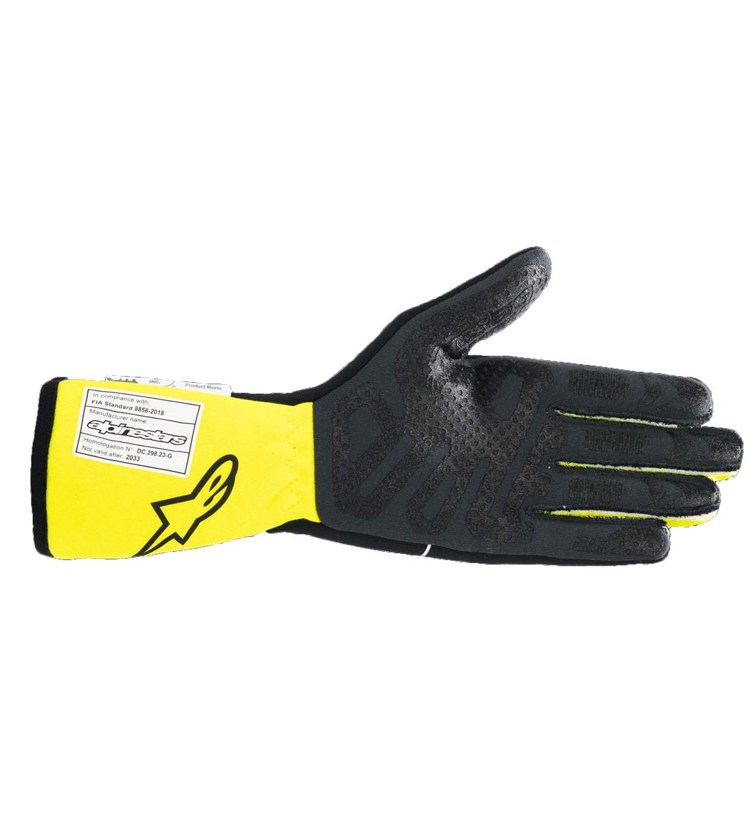 Alpinestars Tech-1 Race V4 Gloves - Black/Yellow Fluo