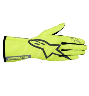 Alpinestars Tech-1 K Race V2 Pure Gloves - Yellow Fluo/Charcoal