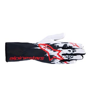 Alpinestars Tech-1 K V3 Gloves - Black/White/Red