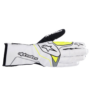 Alpinestars Tech-1 KX V3 Gloves - White/Yellow Fluo