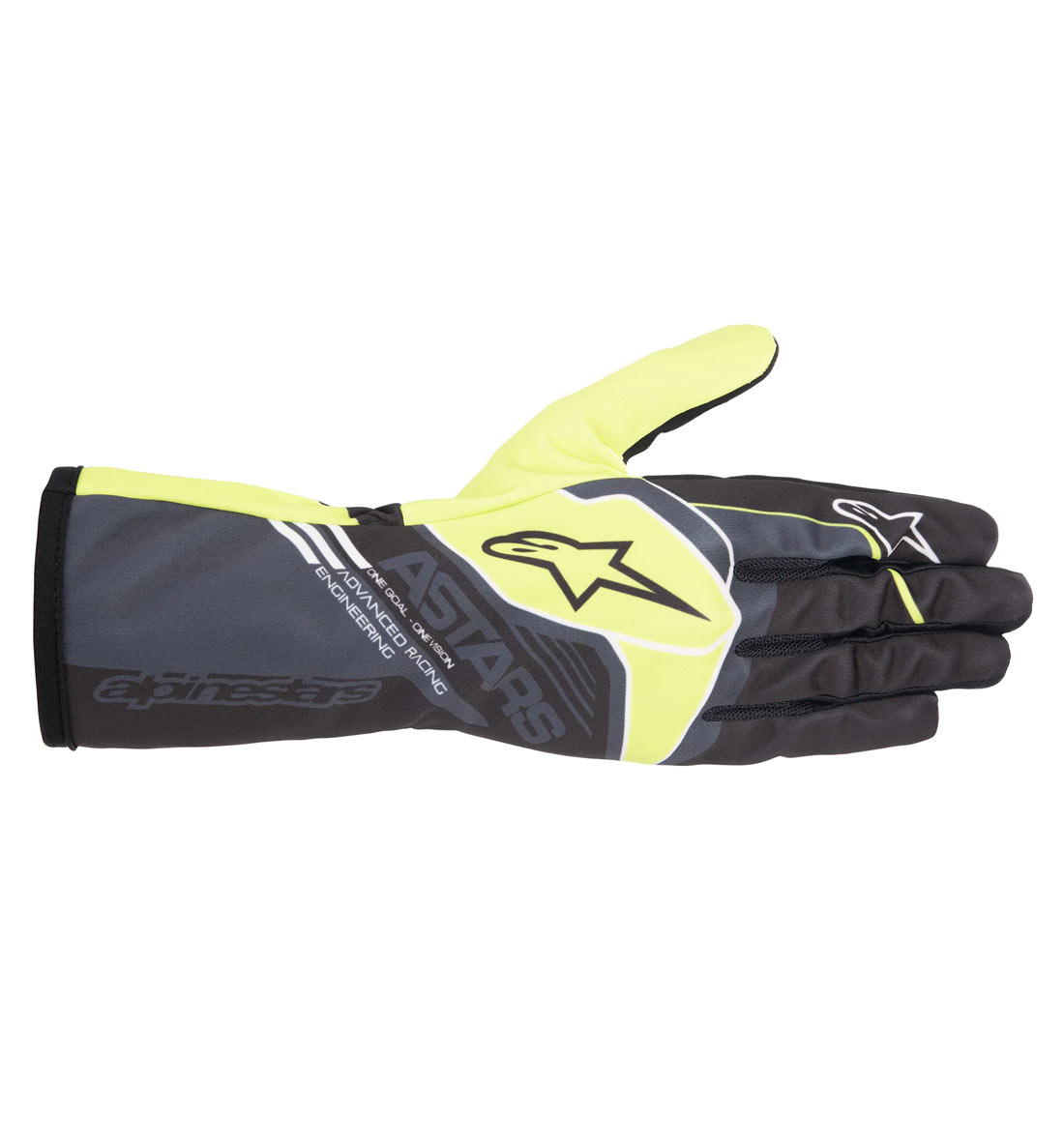 Alpinestars Tech-1 K Race V2 Corporate Gloves - Anthracite/Lime