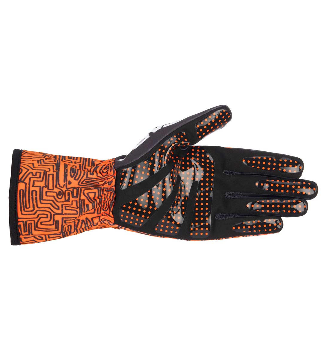 Alpinestars Tech-1 K Race V2 Vertical Gloves - Orange/Fluo