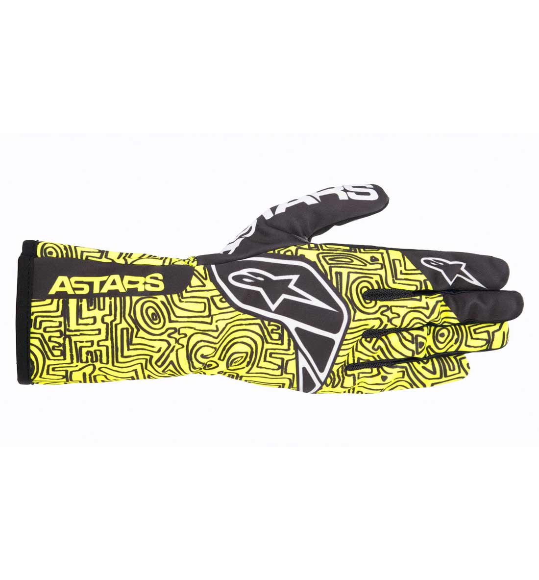 Alpinestars Tech-1 K Race V2 Vertical Gloves - Yellow/Fluo