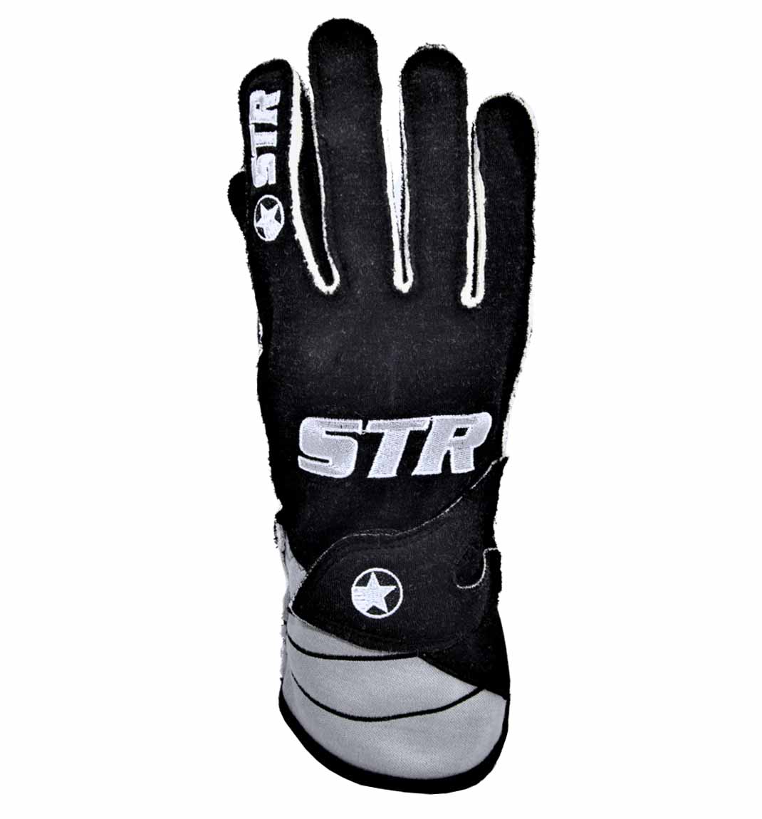 STR Club Race Gloves - Black/Grey