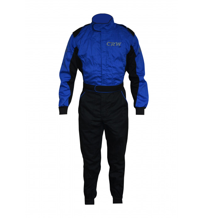 CRW 'Junior Pit Crew' Suit Black/Blue 4XS