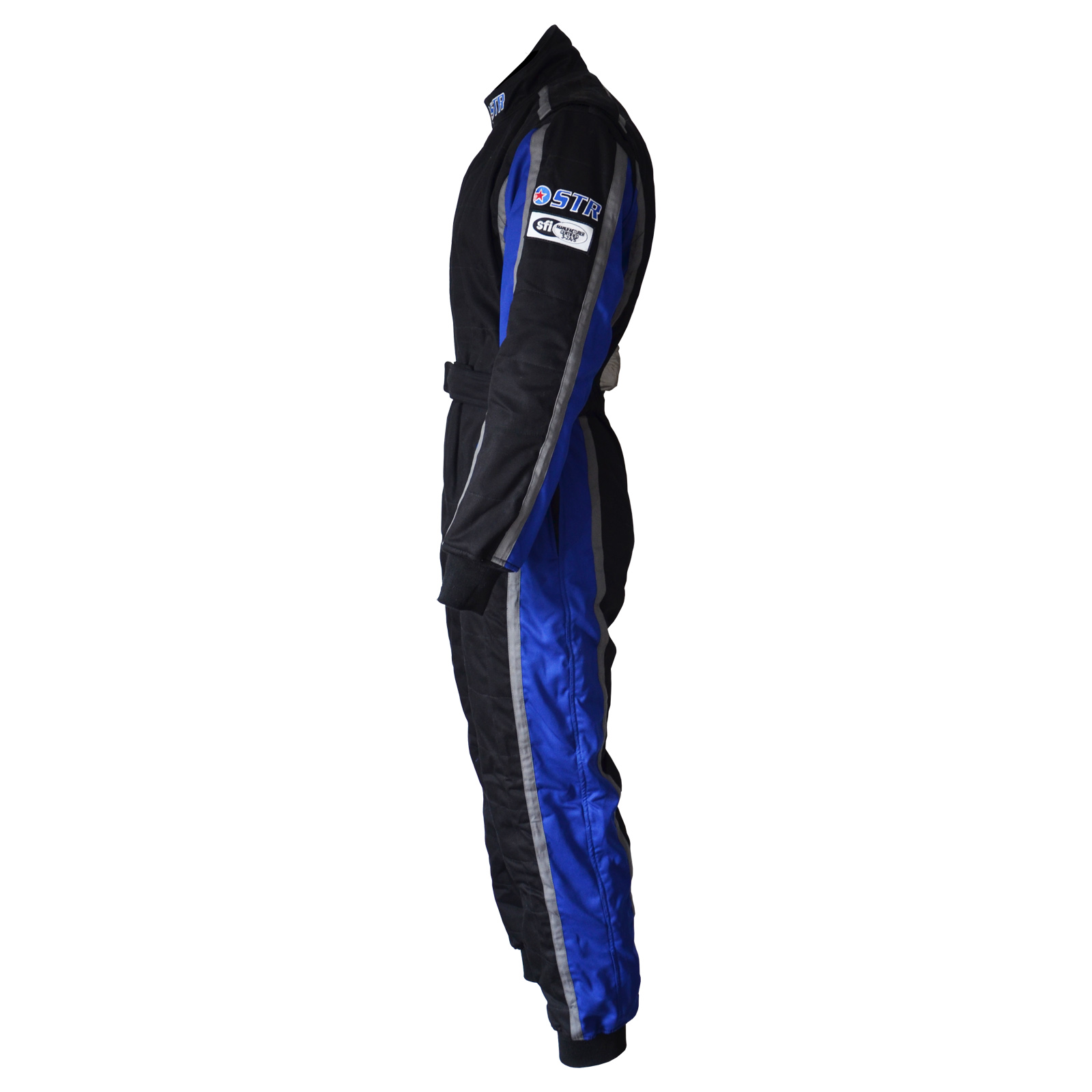 STR Youth 'Evo Pro' Race Suit - Black/Grey/Blue