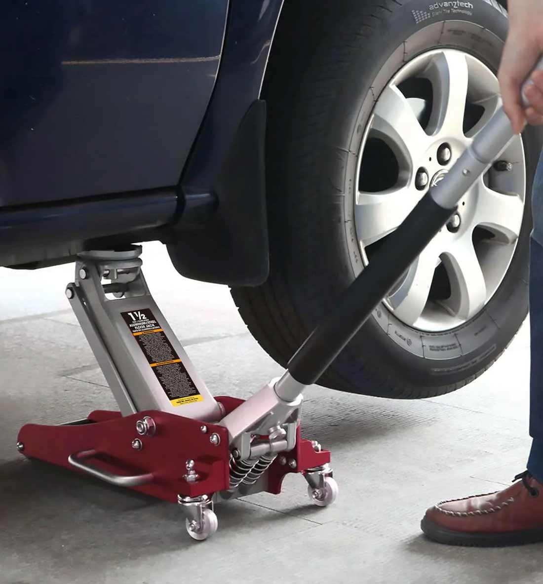 Big Red 1.5 Tonne Full Aluminium Lightweight Trolley Jack