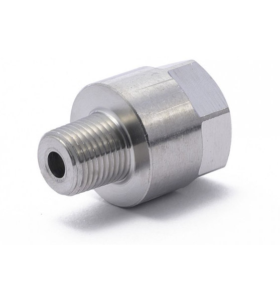 Gauge Adaptor 1/8" NPT Male to M10x1mm Female - Stainless Steel