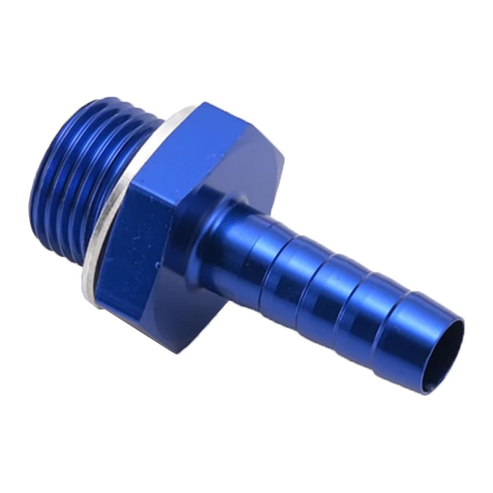 M12x1.5mm Male to AN-6 Push-On Barb Union Adapter