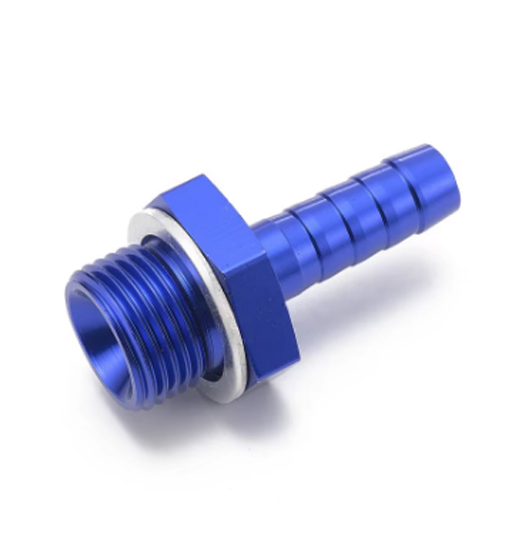 M18x1.5mm Male to AN-8 Push-On Barb Union Adapter