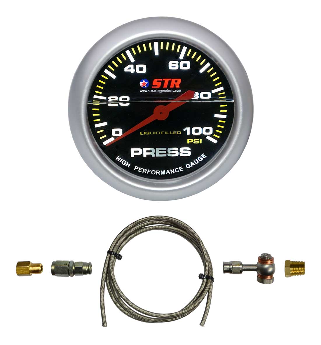 Oil Pressure Mechanical Liquid Filled Gauge + Upgrade Kit