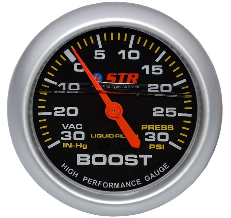 Turbo Boost Mechanical Liquid Filled Gauge High Performance 2.5/8"