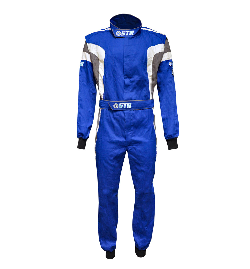 STR 'Podium' Race Suit - Blue/White/Grey