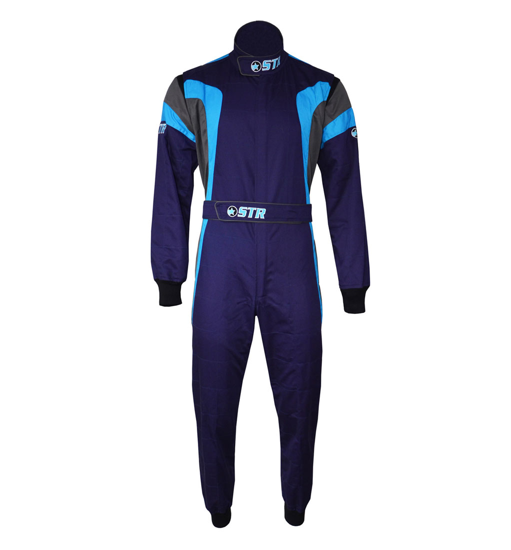 STR Youth 'Podium' Race Suit - Navy/Blue/Grey