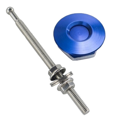 Quick Latch Mini Latch Fastener 1.25" diam x 100mm stud | Blue