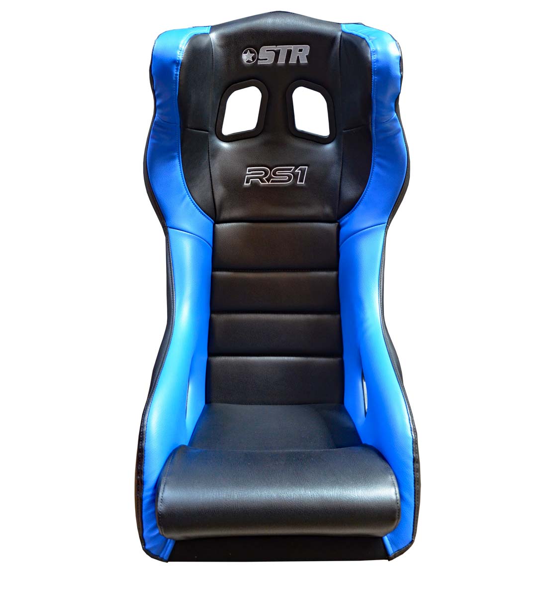 STR 'RS1' FIA Approved Race Seat - 2030 Black/Blue PVC Leather