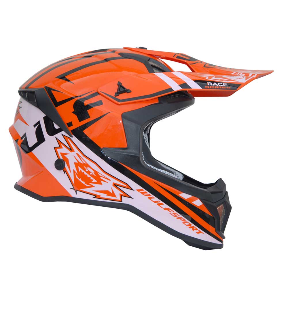 Wulfsport Race Series Helmet | Orange | XXL (63-64cm)