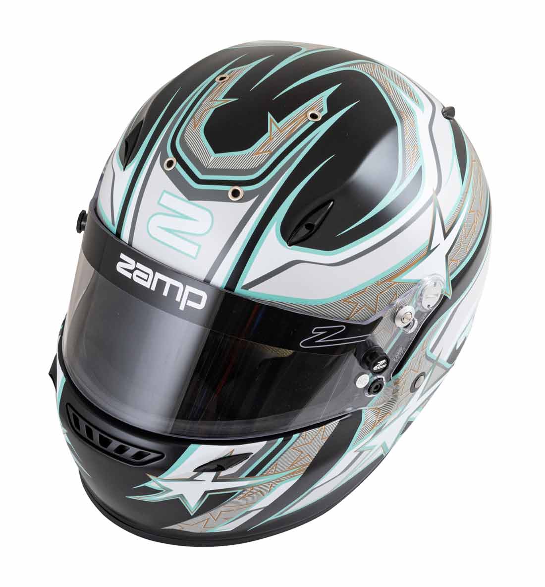 Zamp ZR-72 Helmet FIA 8859-2015 SA2020 - Matt Black/Grey/Blue