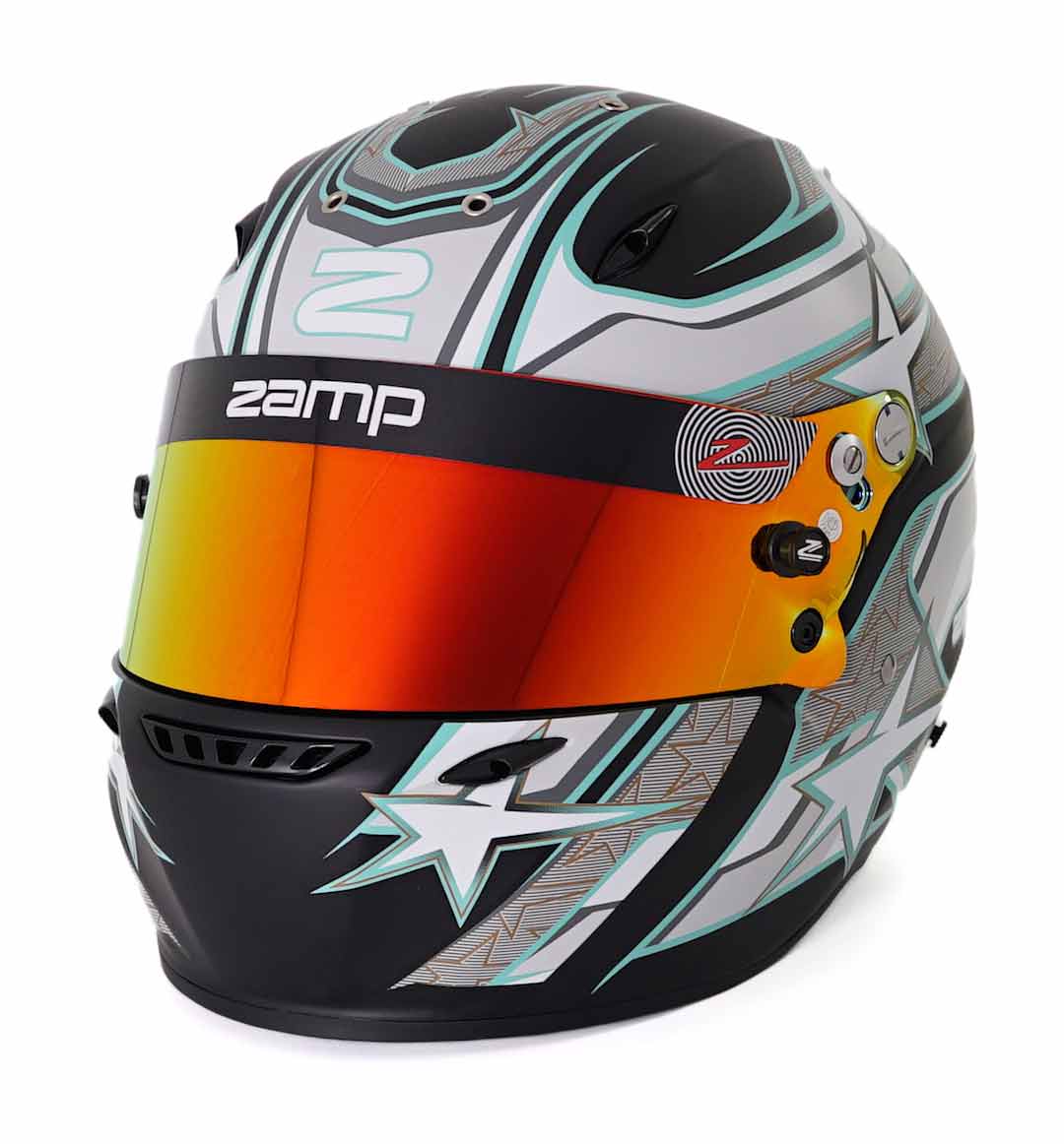 Zamp ZR-72 Helmet FIA 8859-2015 SA2020 - Matt Black/Grey/Blue