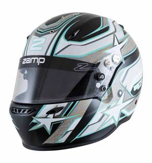 Zamp ZR-72 Helmet FIA 8859-2015 SA2020 - Matt Black/Grey/Blue