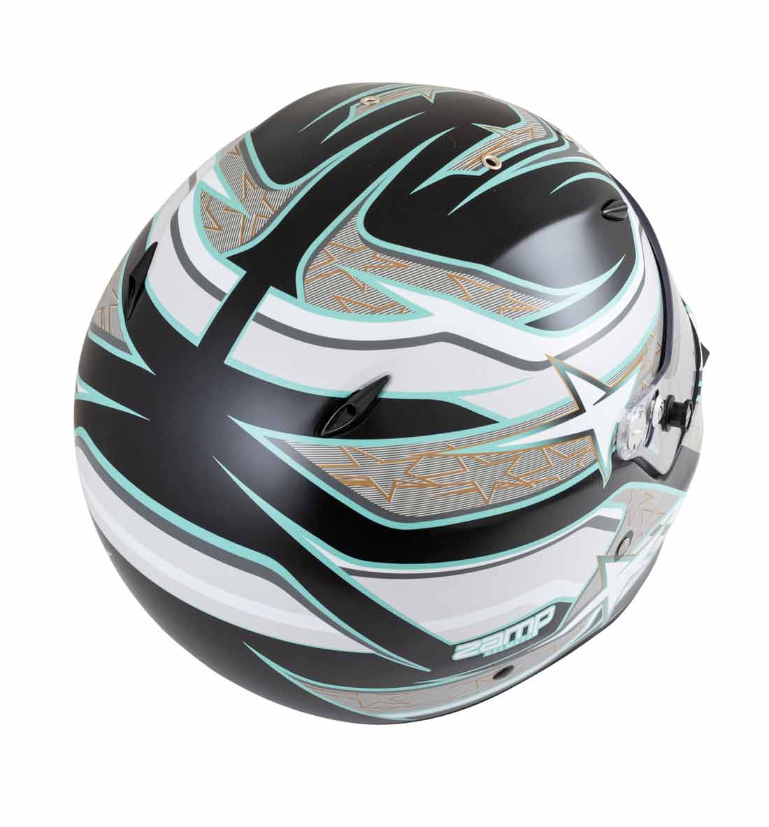 Zamp ZR-72 Helmet FIA 8859-2015 SA2020 - Matt Black/Grey/Blue