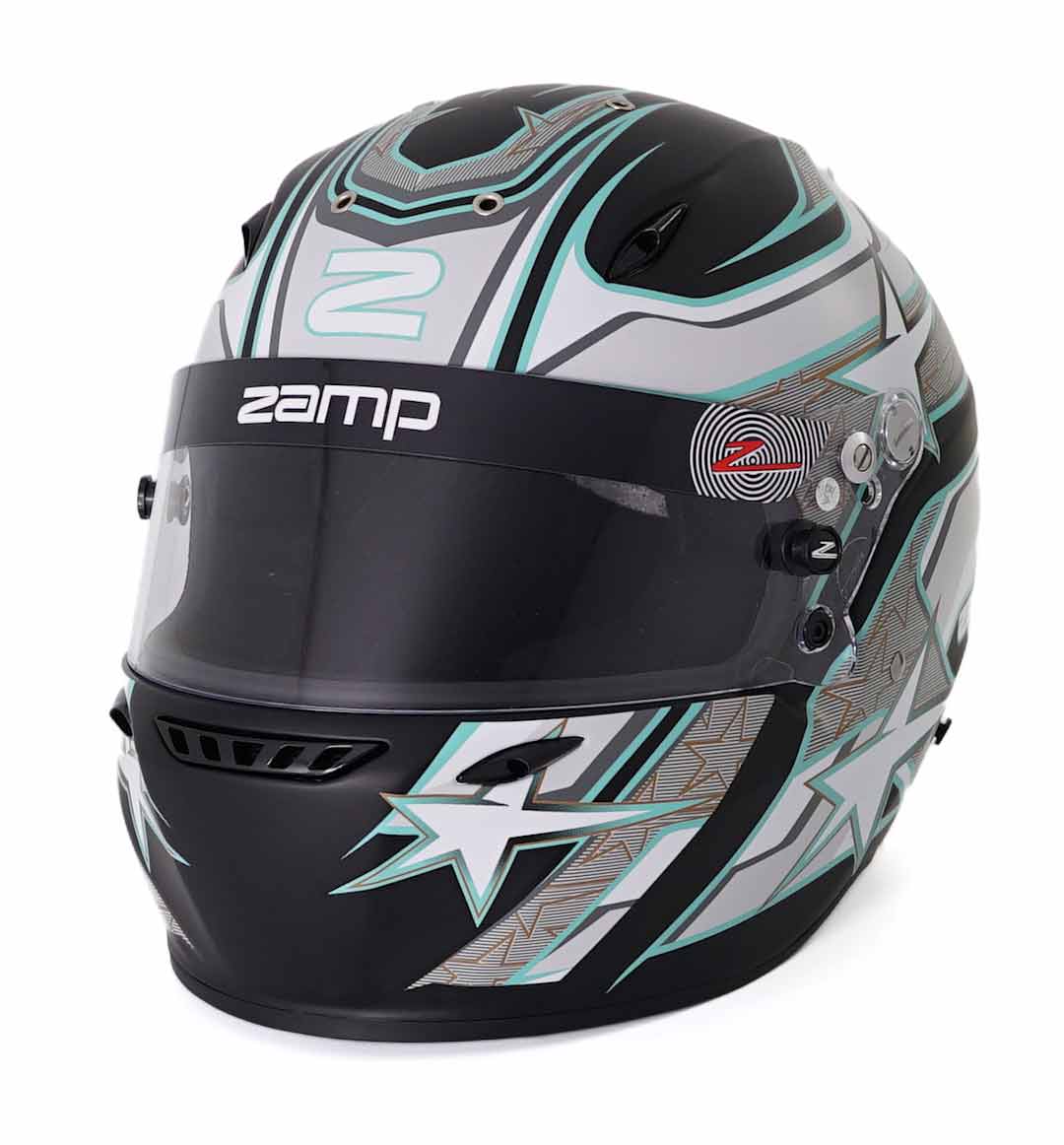 Zamp ZR-72 Helmet FIA 8859-2015 SA2020 - Matt Black/Grey/Blue