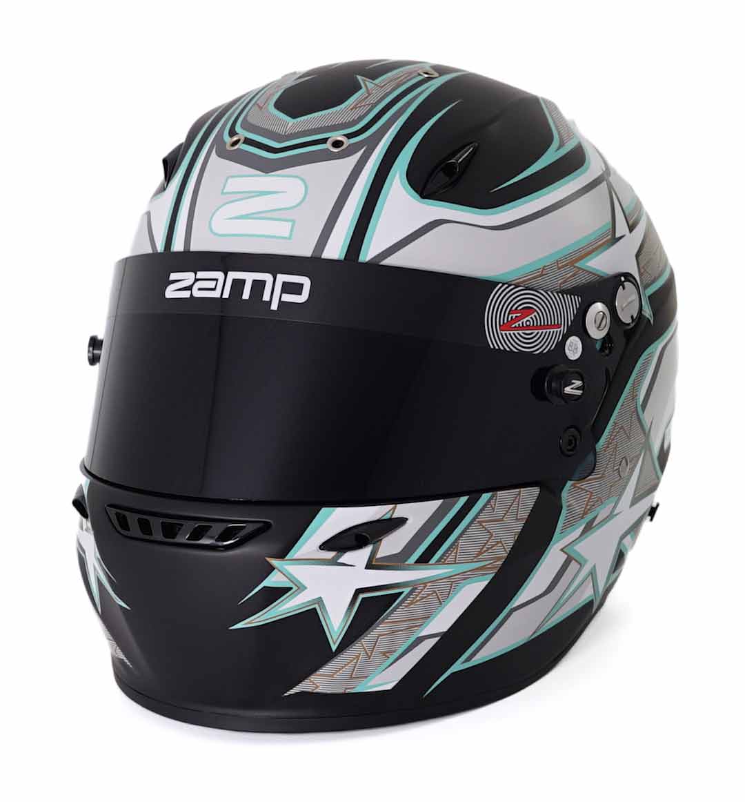 Zamp ZR-72 Helmet FIA 8859-2015 SA2020 - Matt Black/Grey/Blue