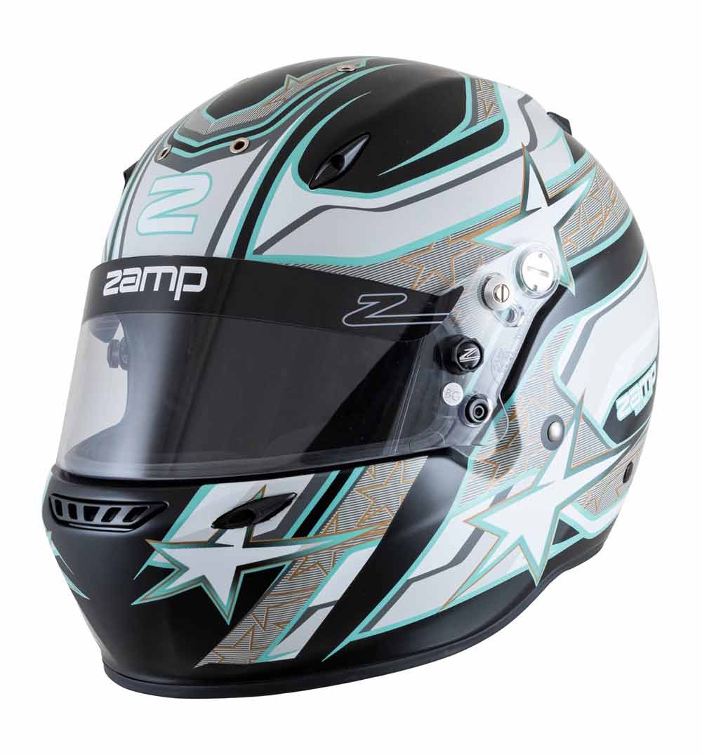 Zamp ZR-72 Helmet FIA 8859-2015 SA2020 - Matt Black/Grey/Blue