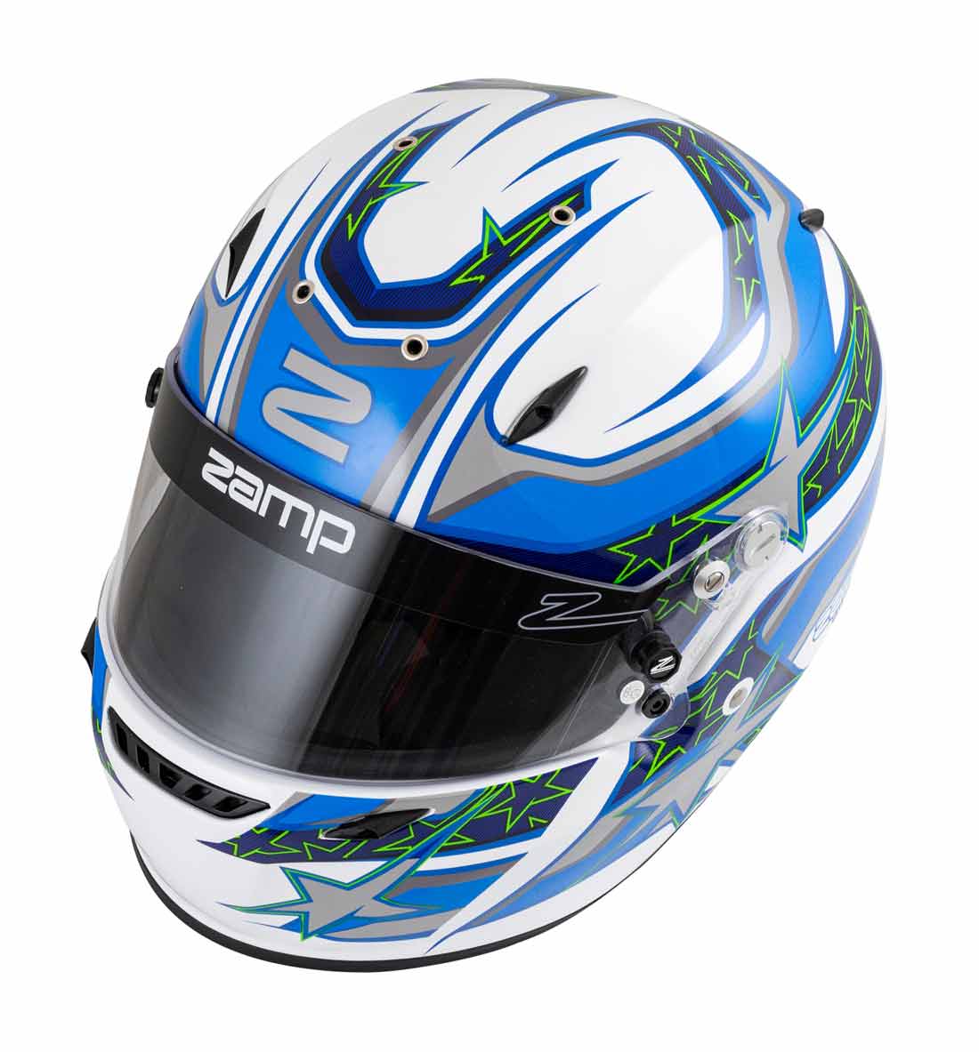 Zamp ZR-72 Helmet FIA 8859-2015 SA2020 - White / Blue