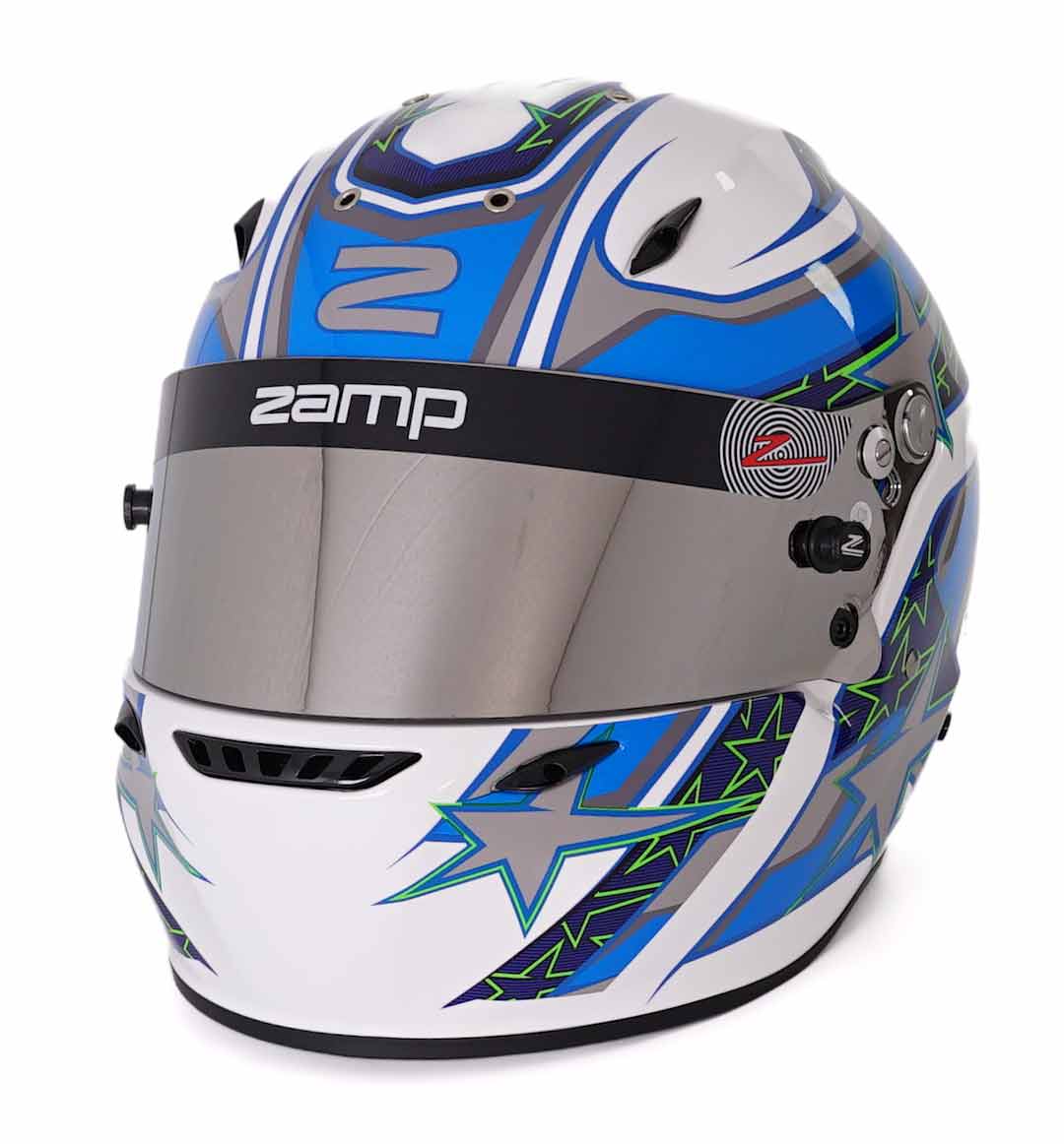 Zamp ZR-72 Helmet FIA 8859-2015 SA2020 - White / Blue