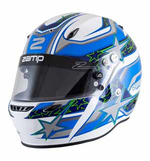 Zamp ZR-72 Helmet FIA 8859-2015 SA2020 - White / Blue