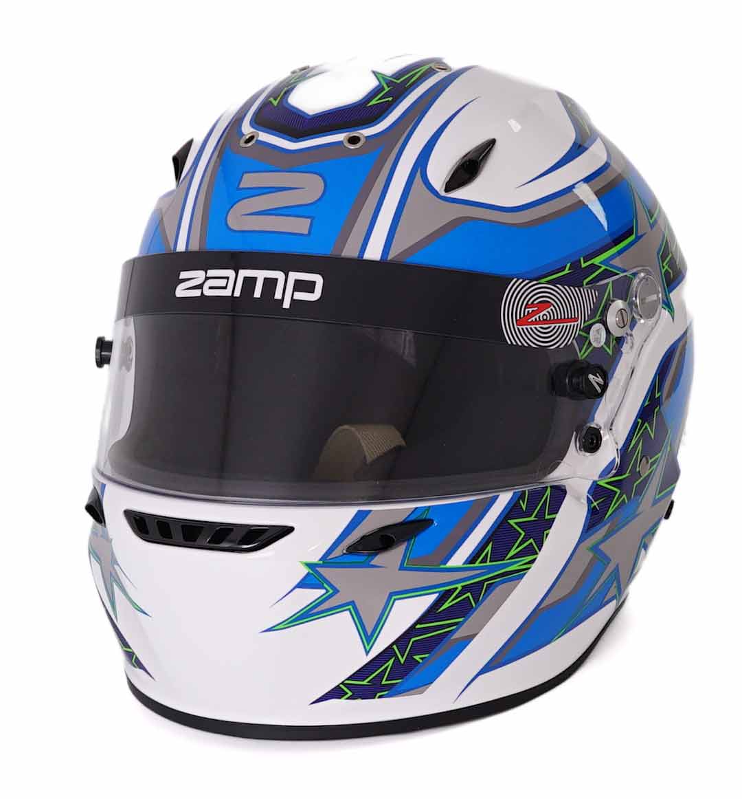 Zamp ZR-72 Helmet FIA 8859-2015 SA2020 - White / Blue