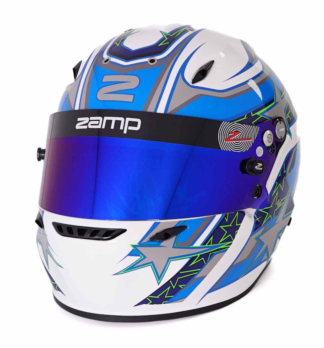 Zamp ZR-72 Helmet FIA 8859-2015 SA2020 - White / Blue